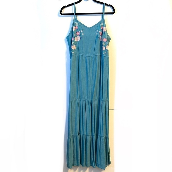 Floral detail gauze maxi - Picture 3 of 12